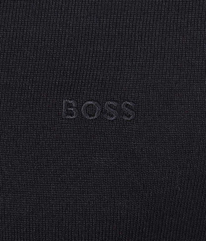 Avac Knitted Long Sleeve Polo Shirt Black