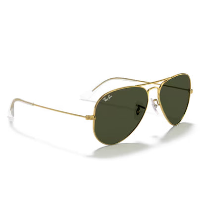 Ray ban aviators - gold frame with green lenses
