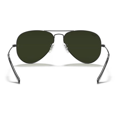 rear image of the ray ban Aviator Large Metal Gunmetal / Green