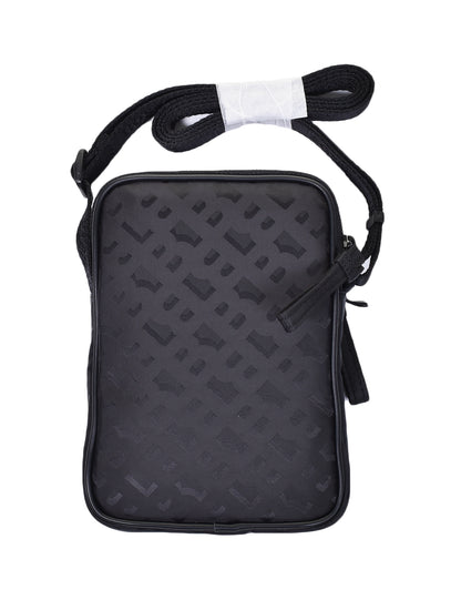 Lennon Monogram Zip Bag Black