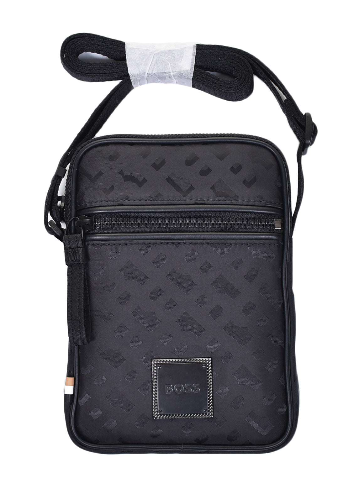 Lennon Monogram Zip Bag Black