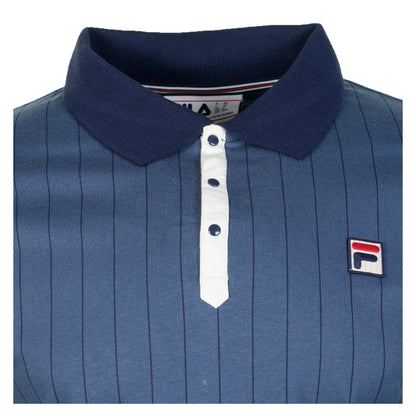 BB1 Classic Vintage Striped Polo Shirt Vintage Indigo Gardenia Navy