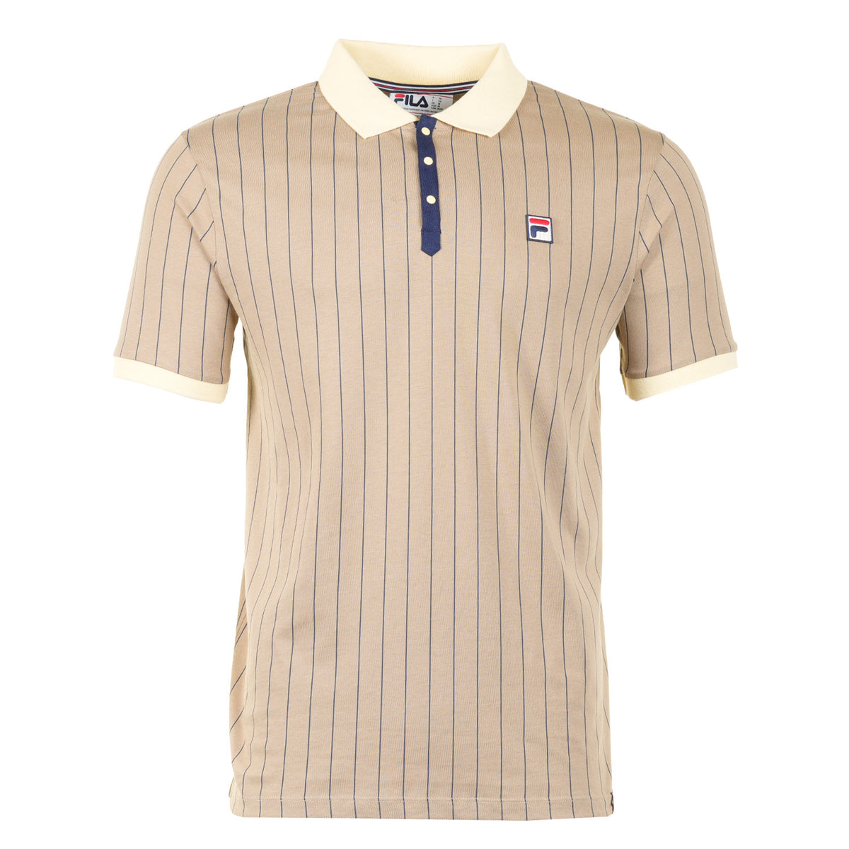 BB1 Classic Vintage Striped Polo Shirt Chinchilla Double Cream