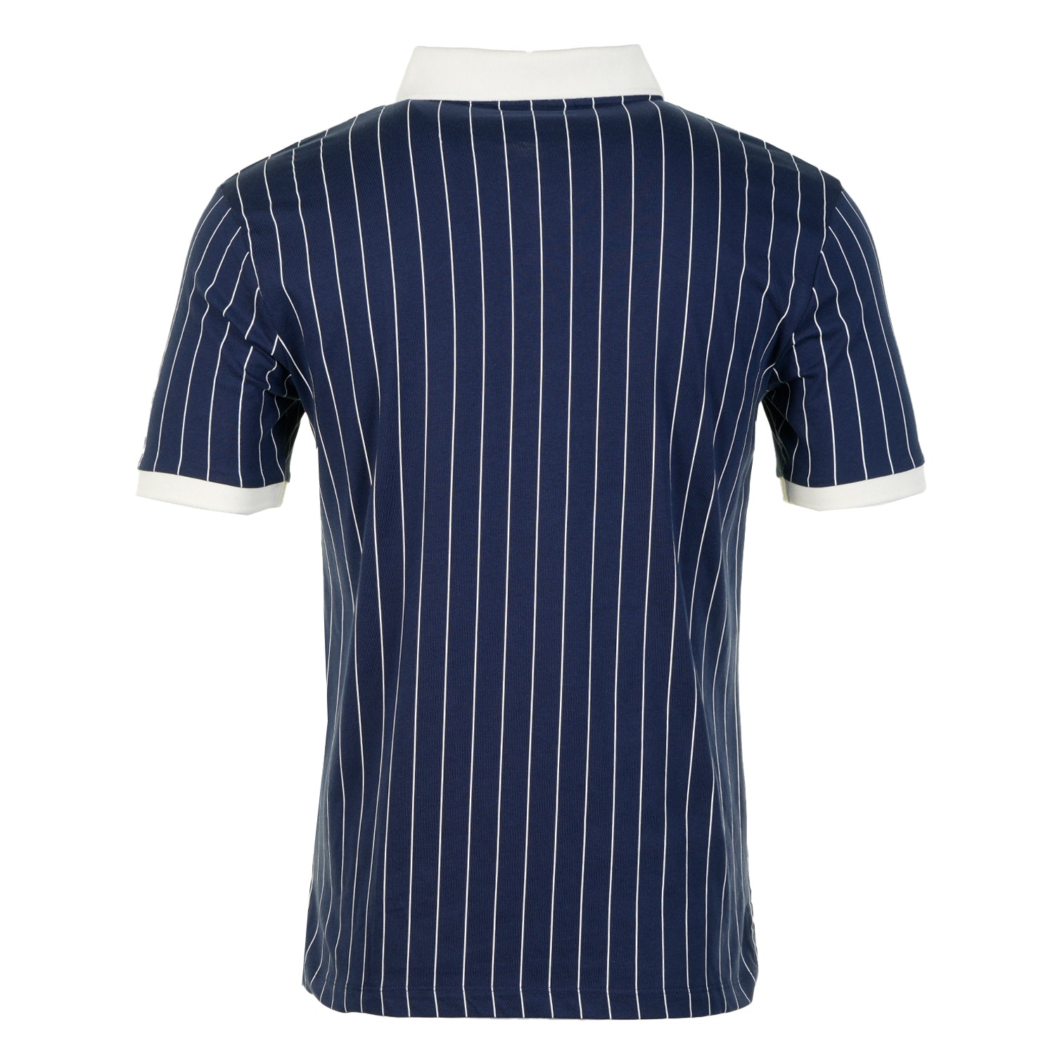 BB1 Classic Vintage Striped Polo Shirt Navy Raffia Gardenia