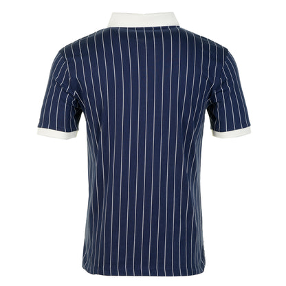 BB1 Classic Vintage Striped Polo Shirt Navy Raffia Gardenia