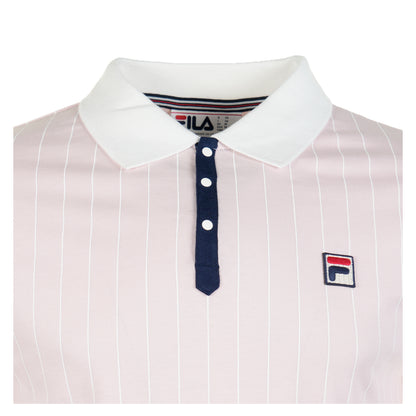 BB1 Classic Vintage Striped Polo Shirt Pale Lilac