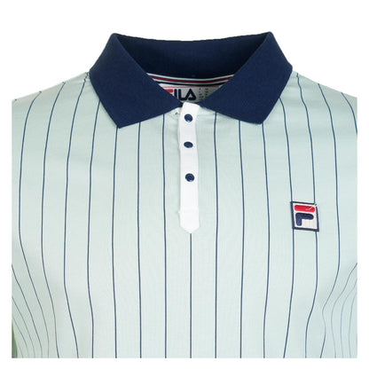 BB1 Classic Vintage Striped Polo Shirt Surf Spray
