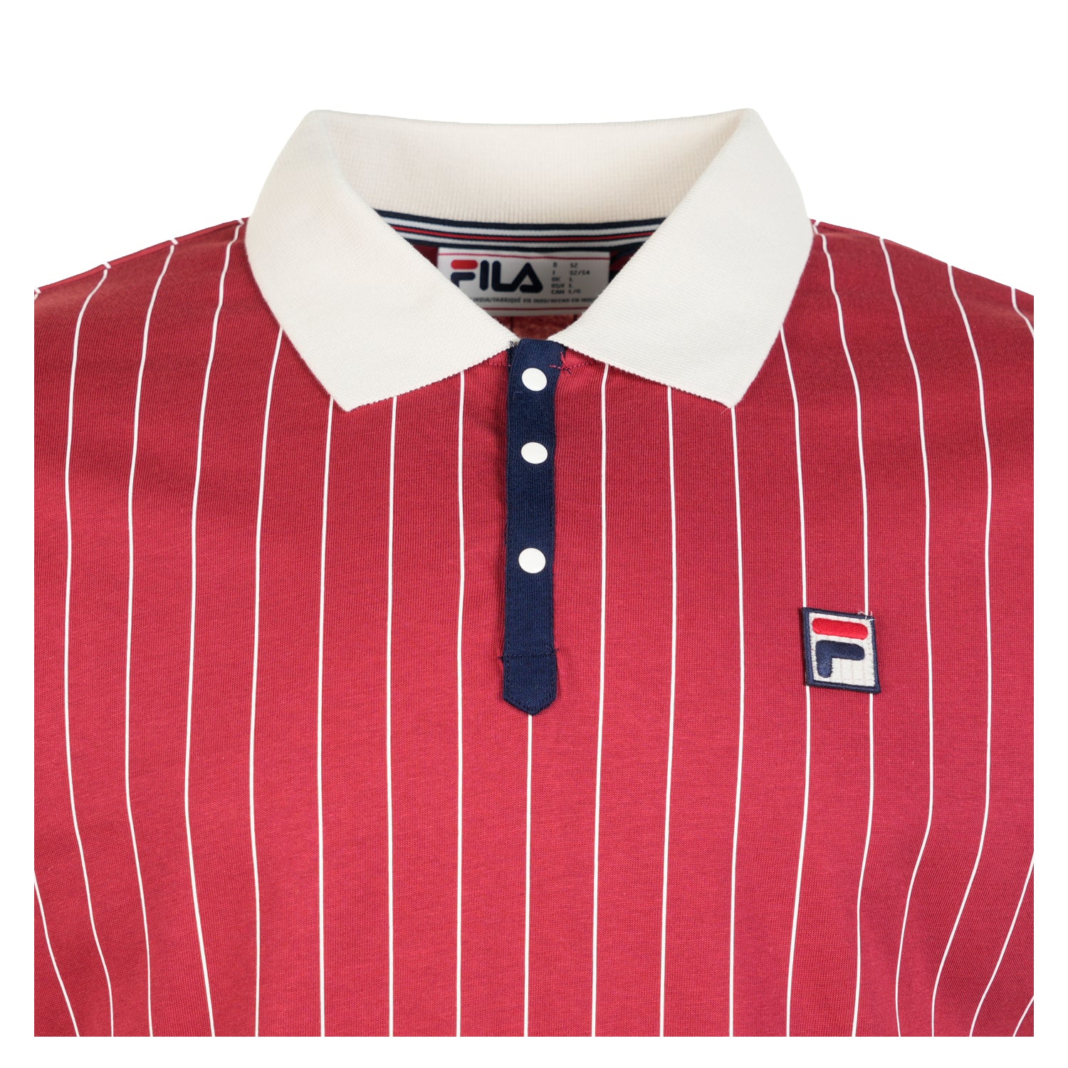 BB1 Classic Vintage Striped Polo Shirt Garnet