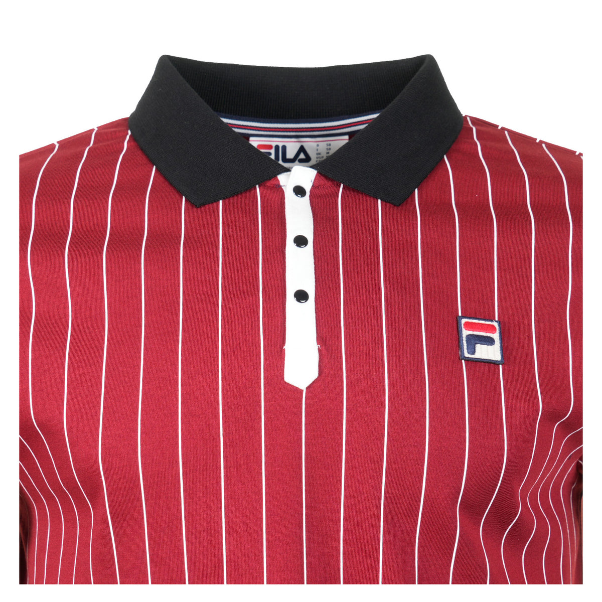 BB1 Classic Vintage Striped Polo Shirt Sun Dried Tomato Black White