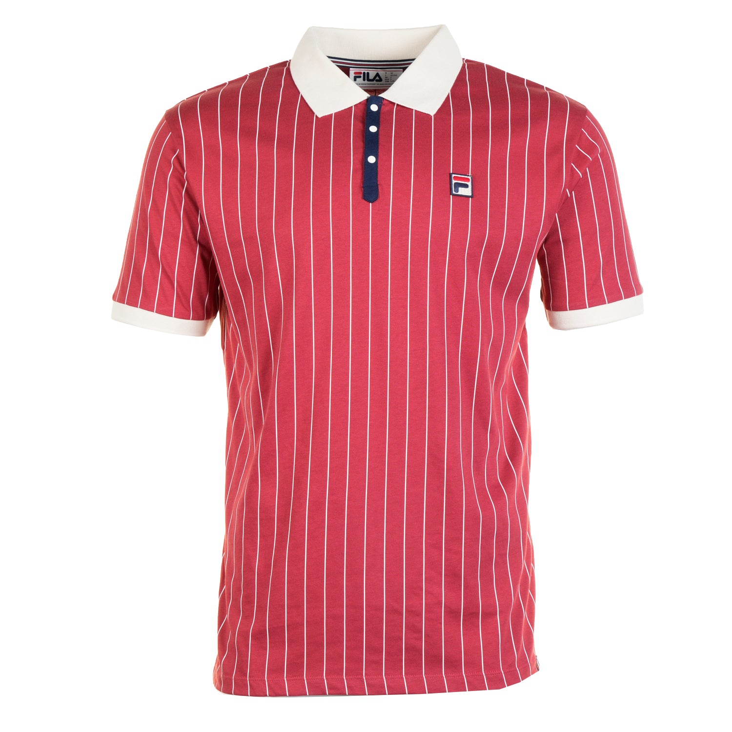 BB1 Classic Vintage Striped Polo Shirt Garnet
