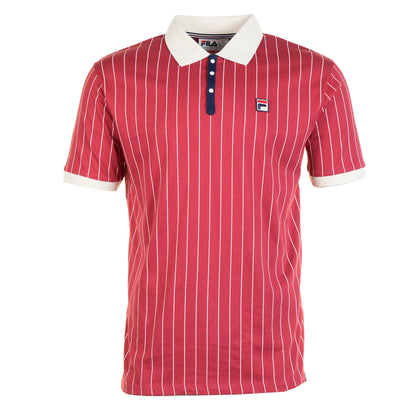 BB1 Classic Vintage Striped Polo Shirt Garnet