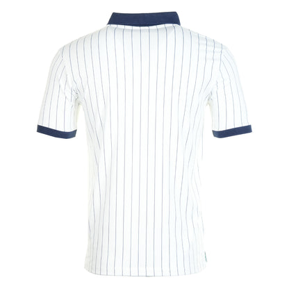 BB1 Classic Vintage Striped Polo Shirt White Green Navy