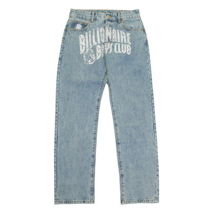 Arch Logo Denim Pants Light Wash Blue