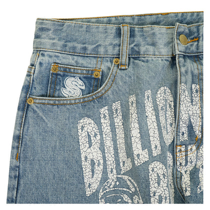 Arch Logo Denim Pants Light Wash Blue