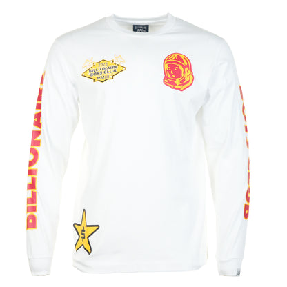 Billionaire Boys Club multi Graphic Long Sleeve T Shirt White