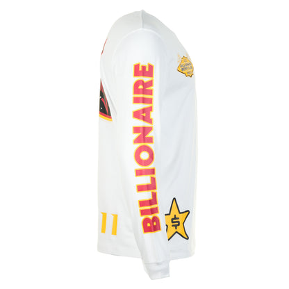 Multi Graphic Long Sleeve T Shirt White