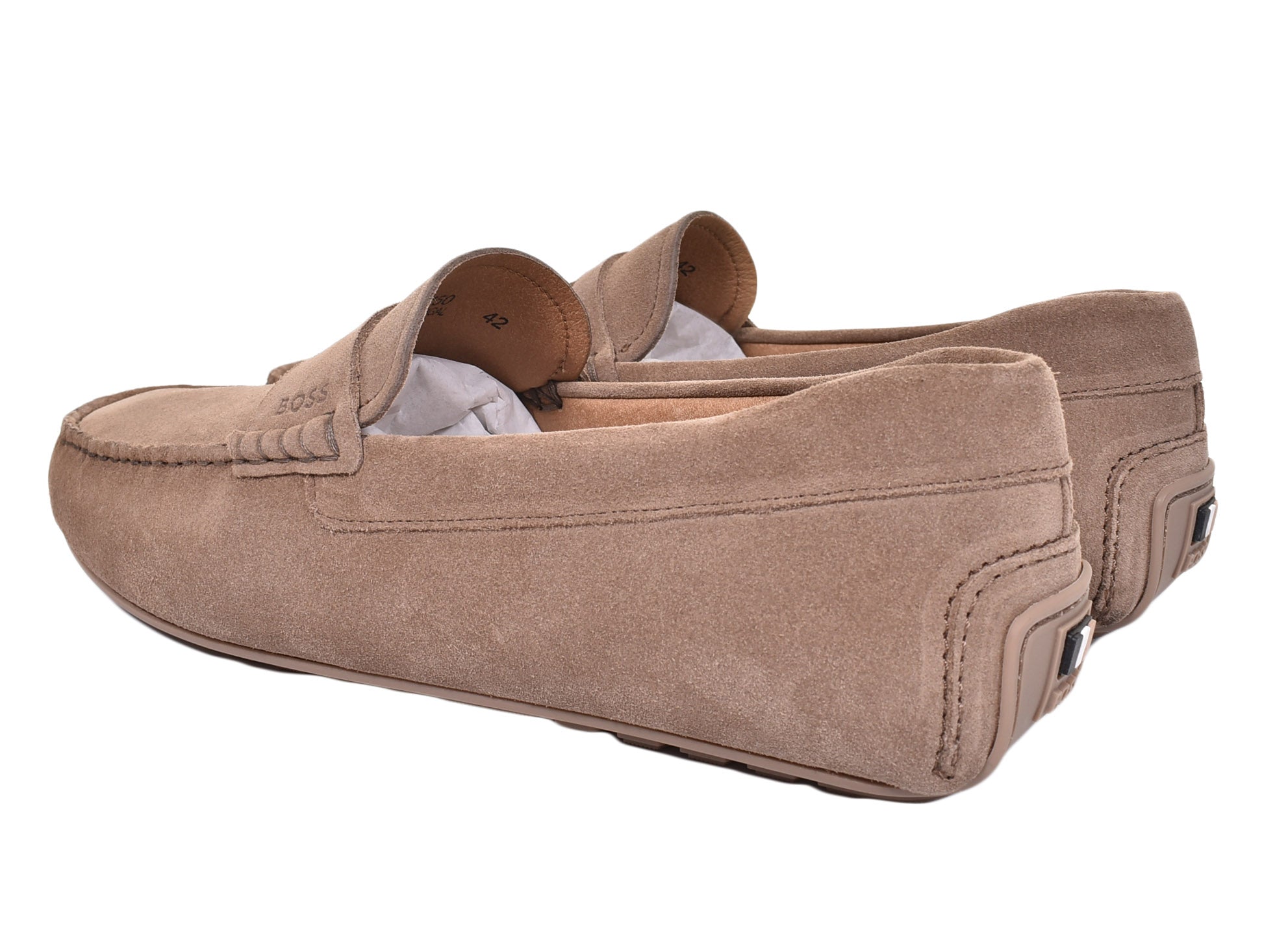Noel Moccasin Suede Driver Shoe Medium Beige