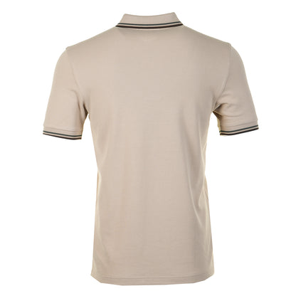 Short Sleeve Twin Tipped Polo Shirt Warm Oat
