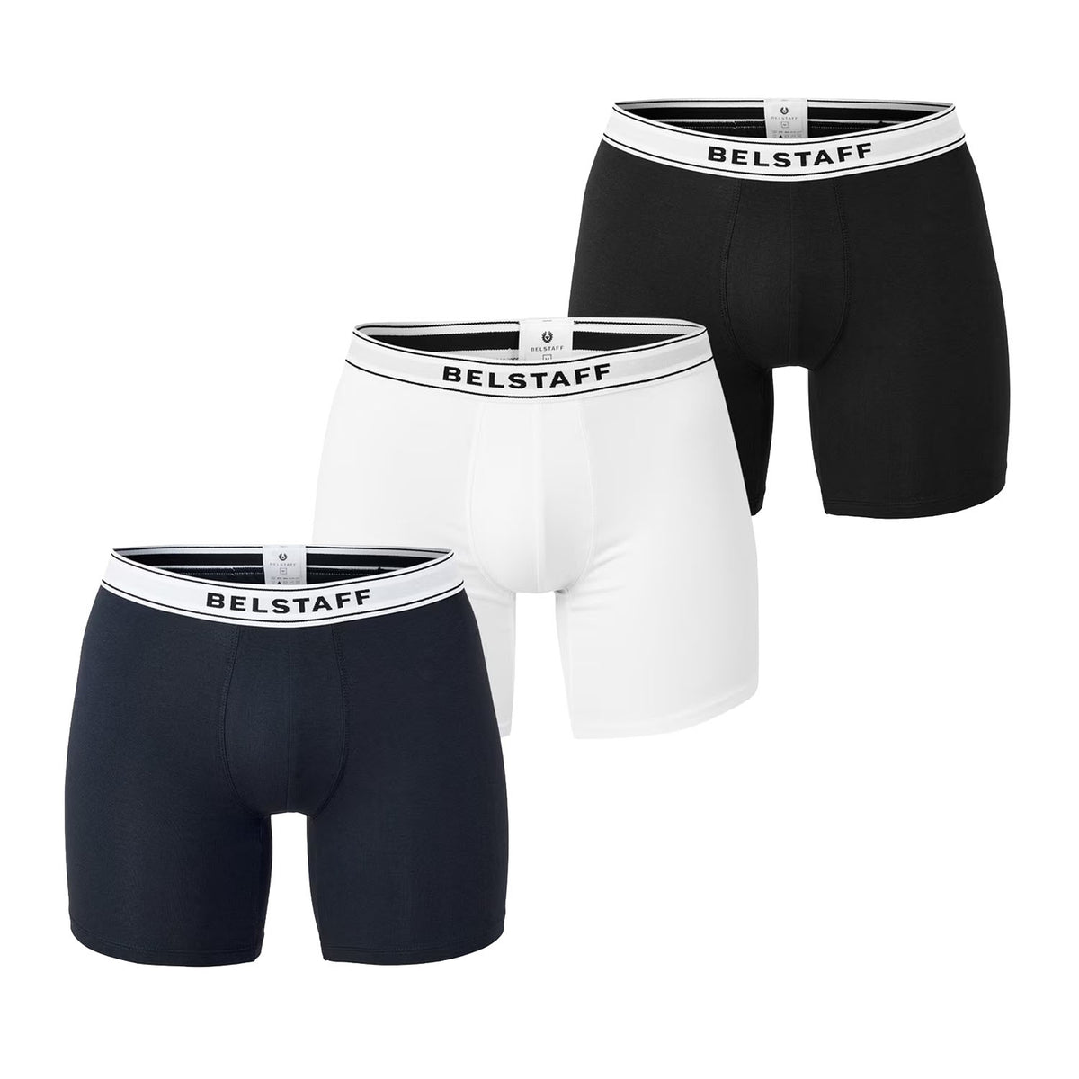 3 Piece Boxer Brief Set Black / Dark Ink / White