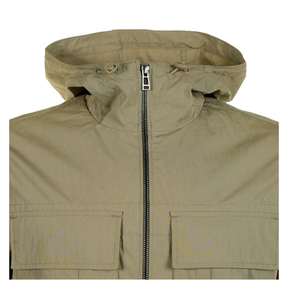 Neckline of Belstaff Container Overshirt Fatigue Green