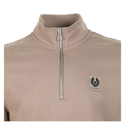 Quarter Zip Sweatshirt Dusty Taupe