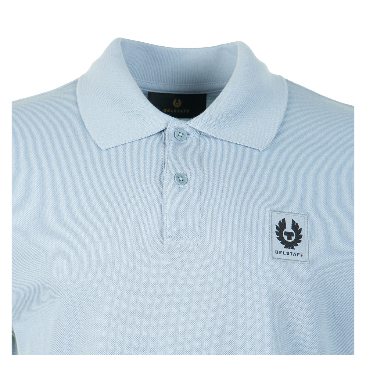 Long Sleeve Polo Shirt Mist Blue