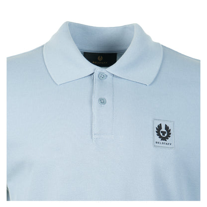 Long Sleeve Polo Shirt Mist Blue
