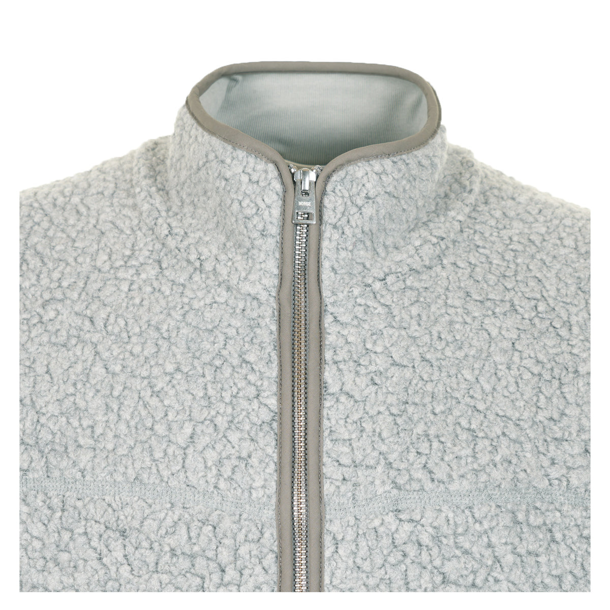 Bjerget Sherpa Wool Fleece Jacket Grey Melange