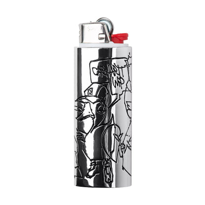 Blinkerfluid BIC Metal Lighter Case Silver
