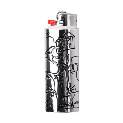 Blinkerfluid BIC Metal Lighter Case Silver