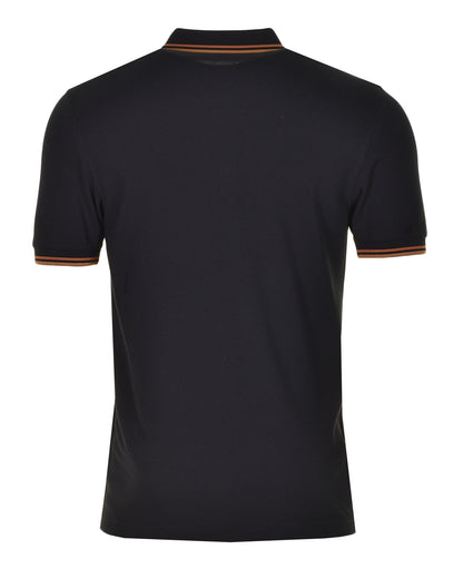 Short Sleeve Twin Tipped Polo Shirt Black / Nutflake / Dark Caramel