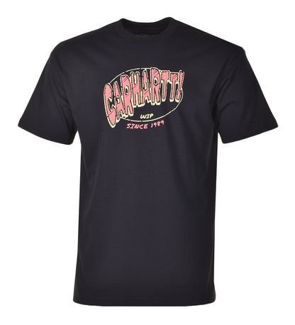 Short Sleeve Hot Script T Shirt Black