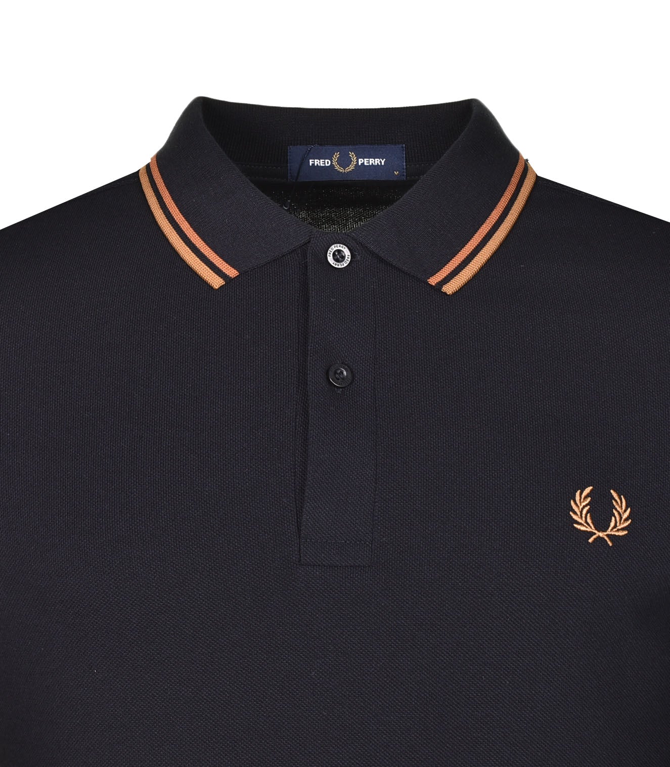 Short Sleeve Twin Tipped Polo Shirt Black / Nutflake / Dark Caramel