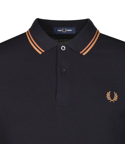 Short Sleeve Twin Tipped Polo Shirt Black / Nutflake / Dark Caramel