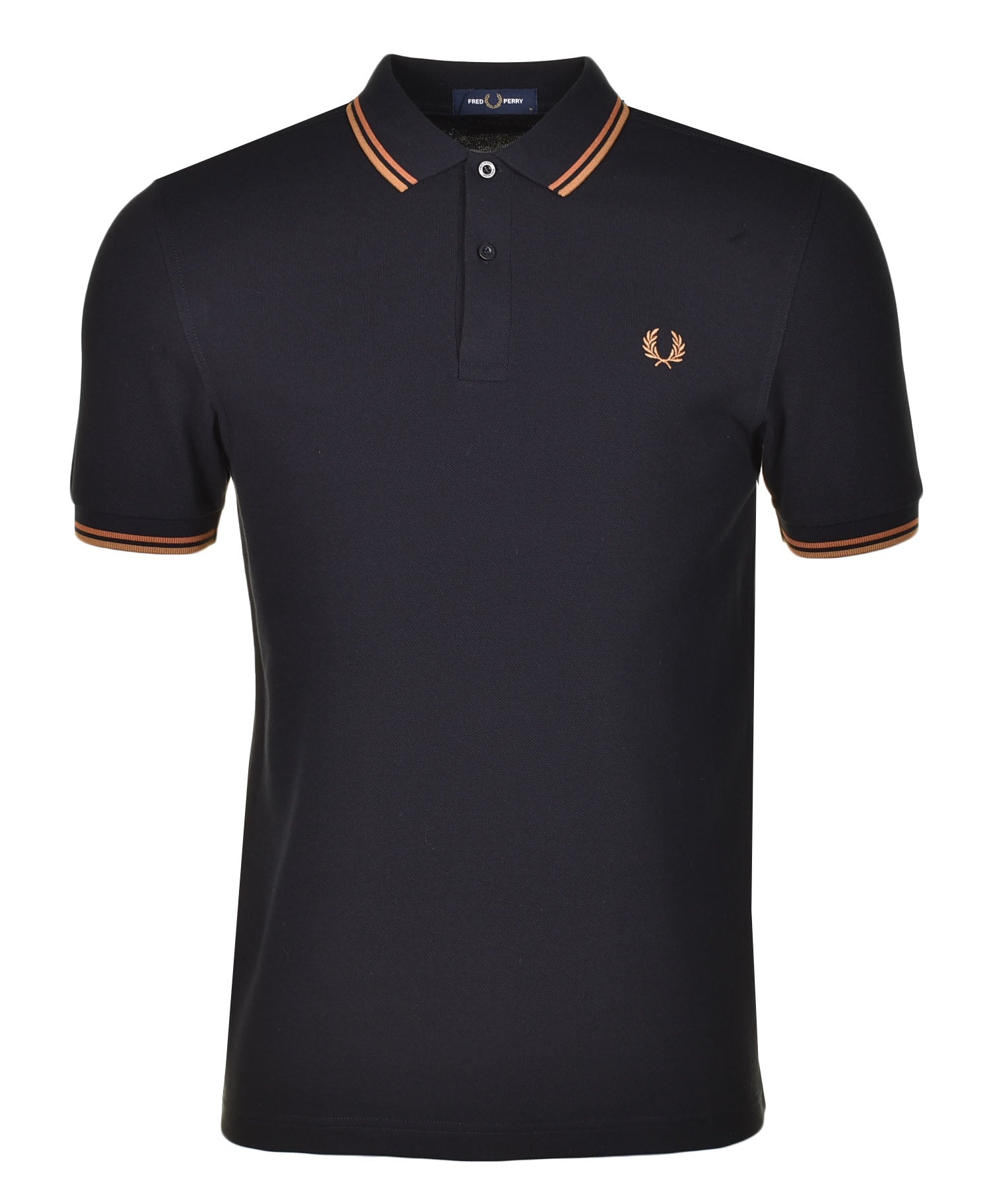 Short Sleeve Twin Tipped Polo Shirt Black / Nutflake / Dark Caramel