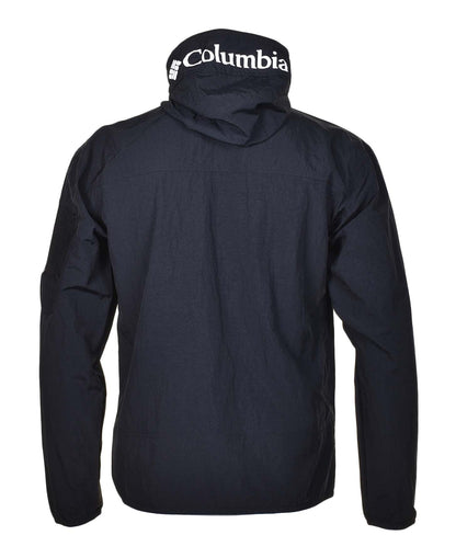 Back of Columbia Challanger Windbreaker Anorak Black