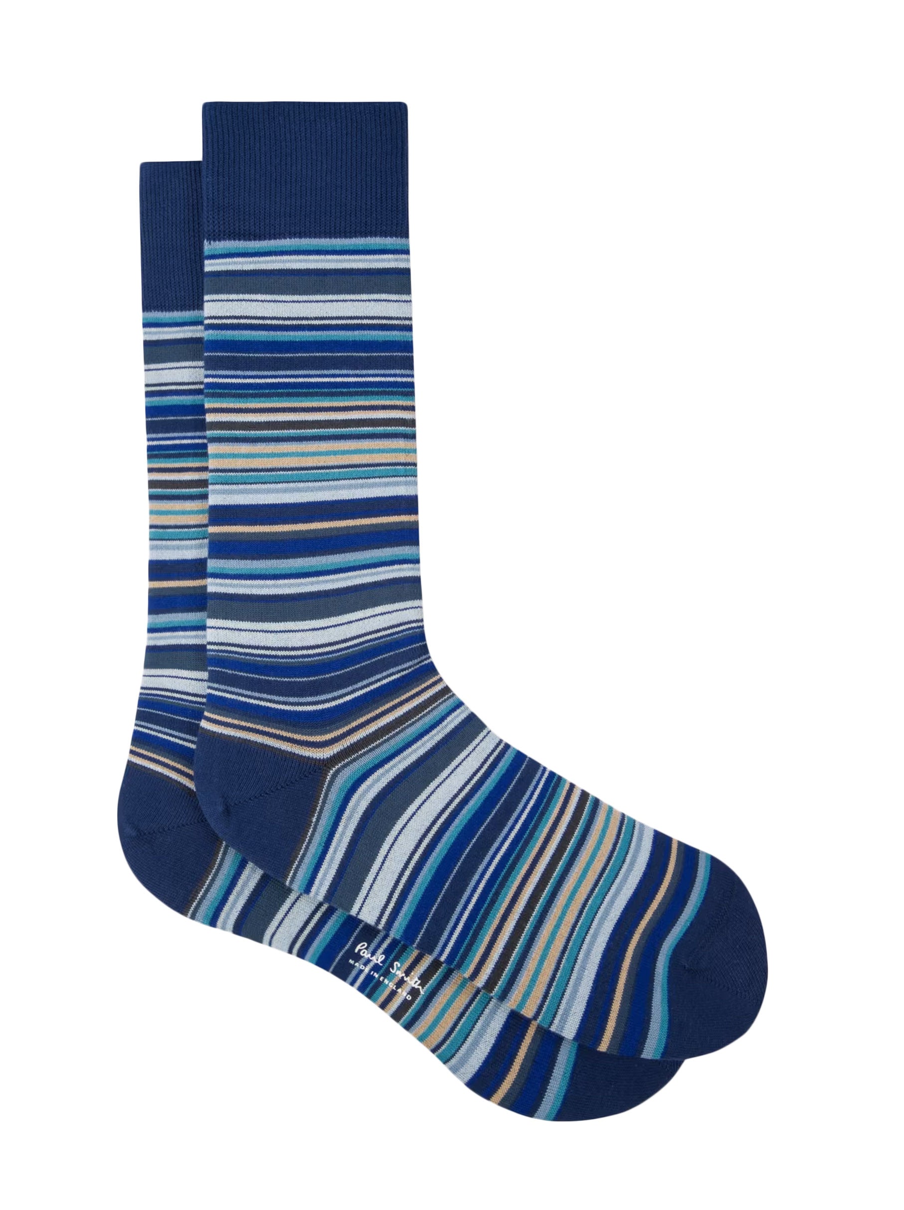 Signature Stripe Socks Navy