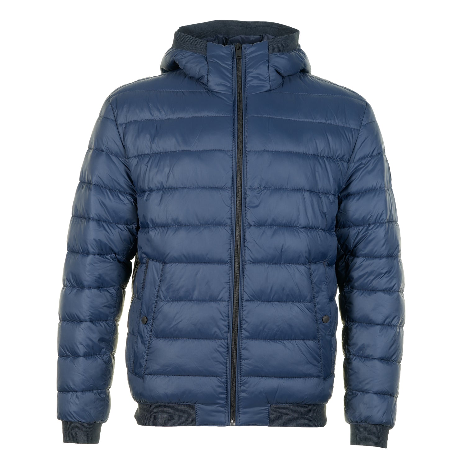 BOSS Odennis Full Zip Hooded Padded Jacket Dark Blue