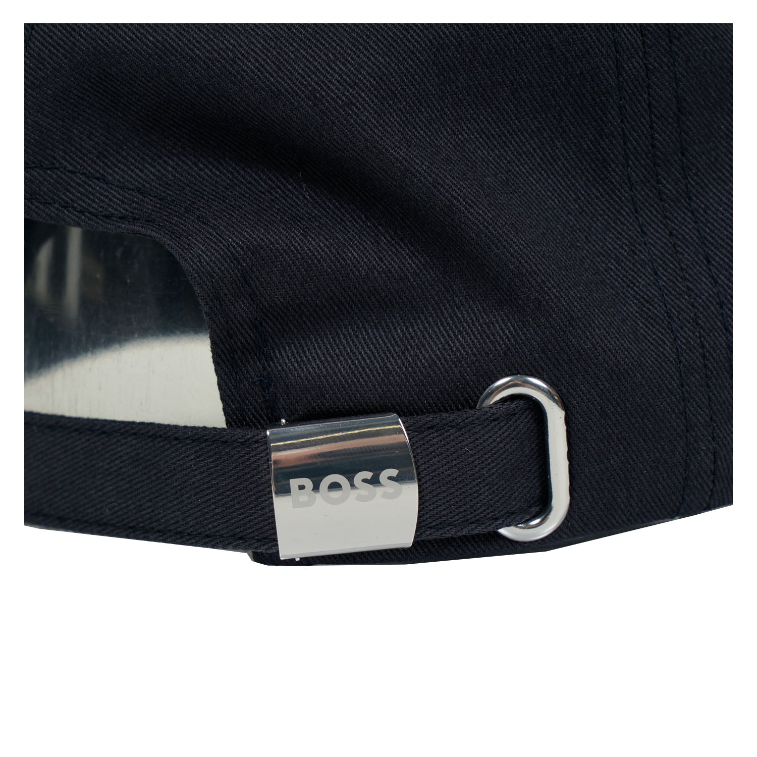Bold Logo Print Cap Cotton Twill Navy