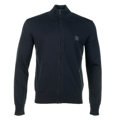 Kanozip Knitted Cardigan Jacket Navy