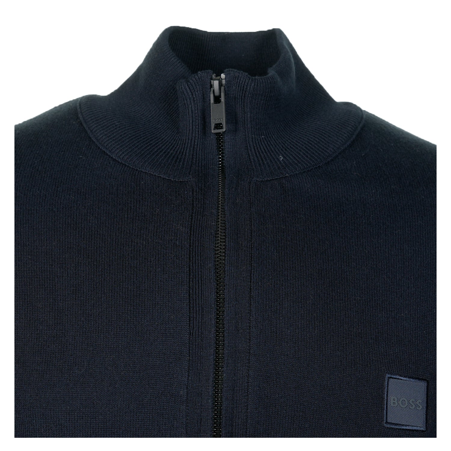 Kanozip Knitted Cardigan Jacket Navy