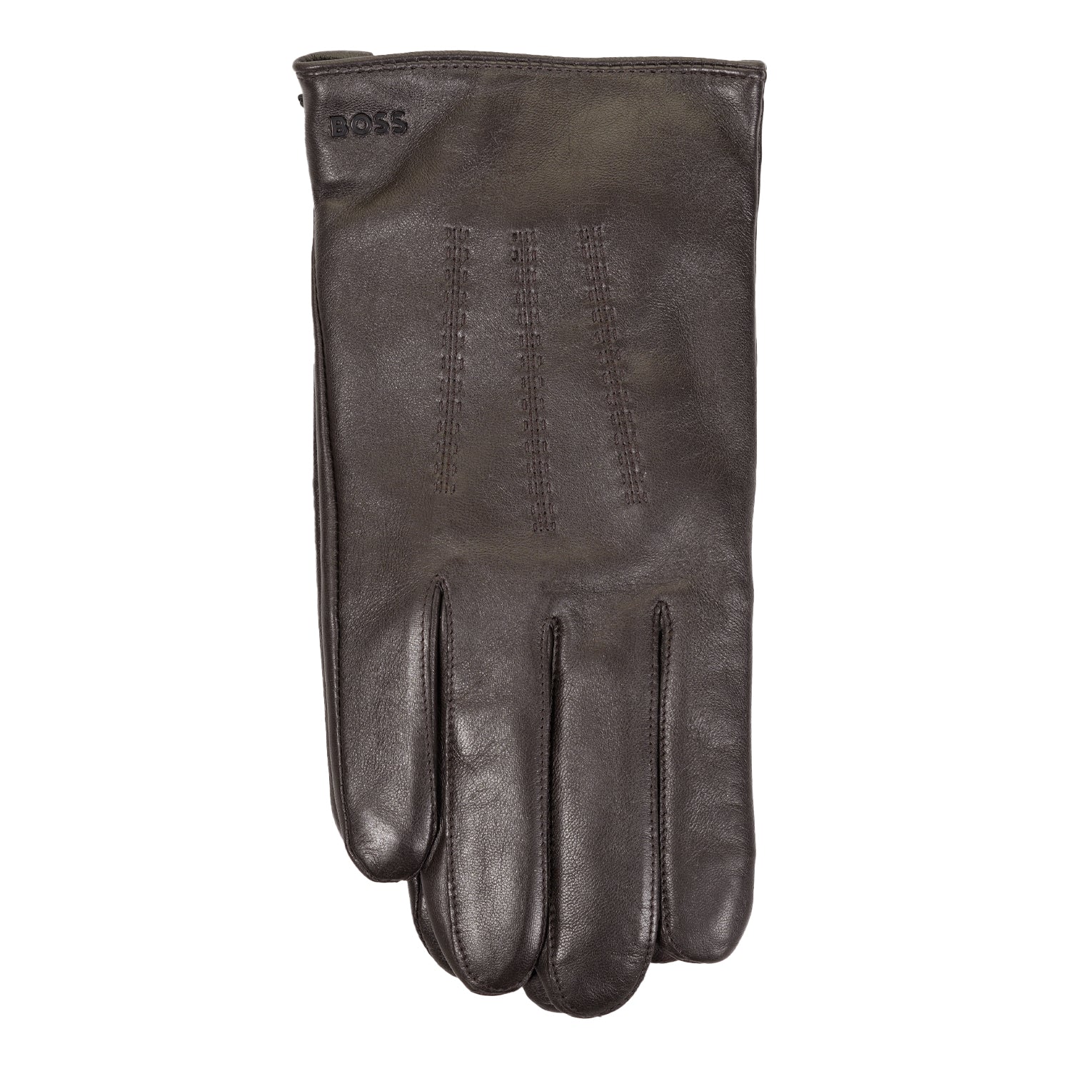 Mens Hainz Leather Gloves Medium Brown
