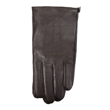 Mens Hainz Leather Gloves Medium Brown
