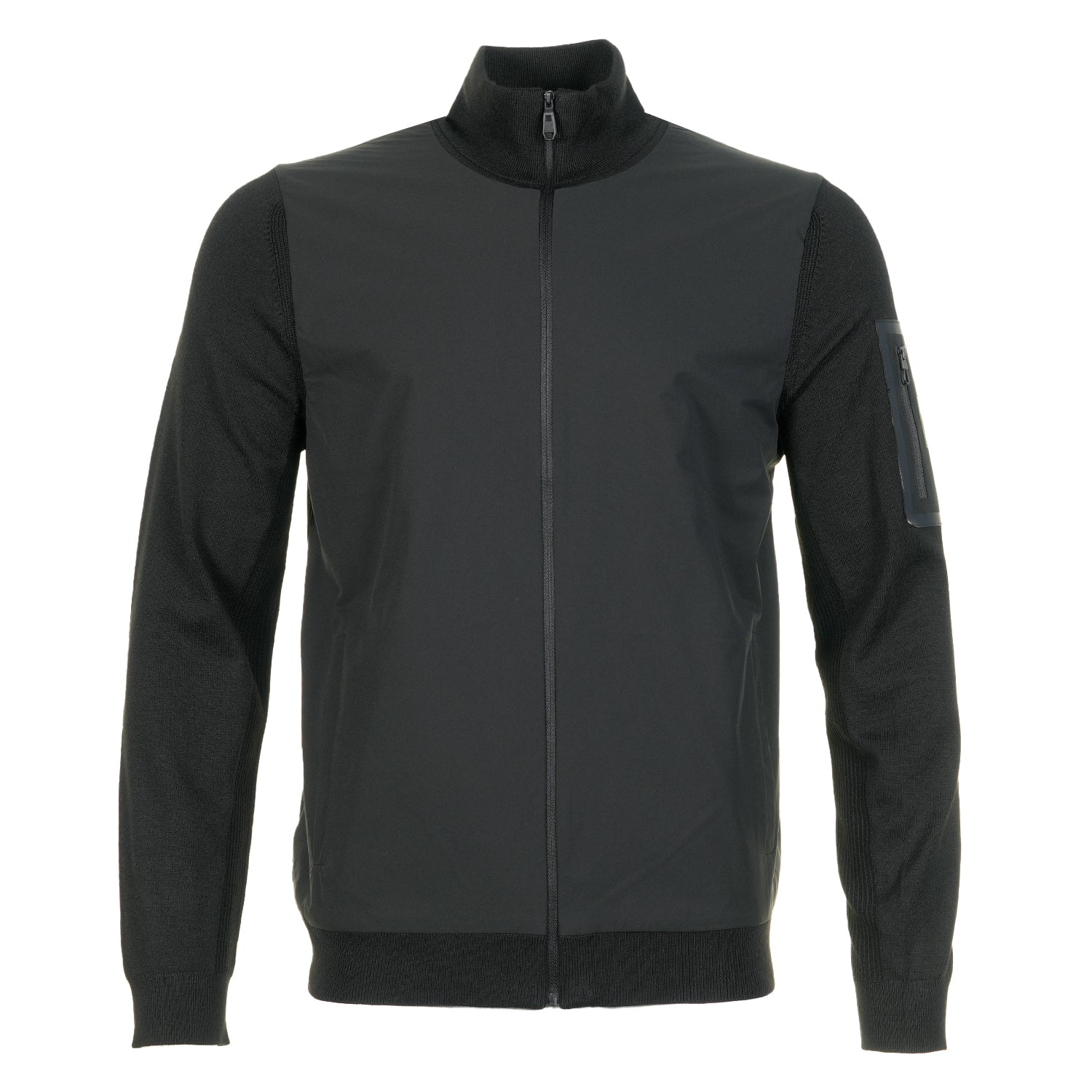 BOSS K Momentum X Hybrid Knitted Full Zip Jumper Black
