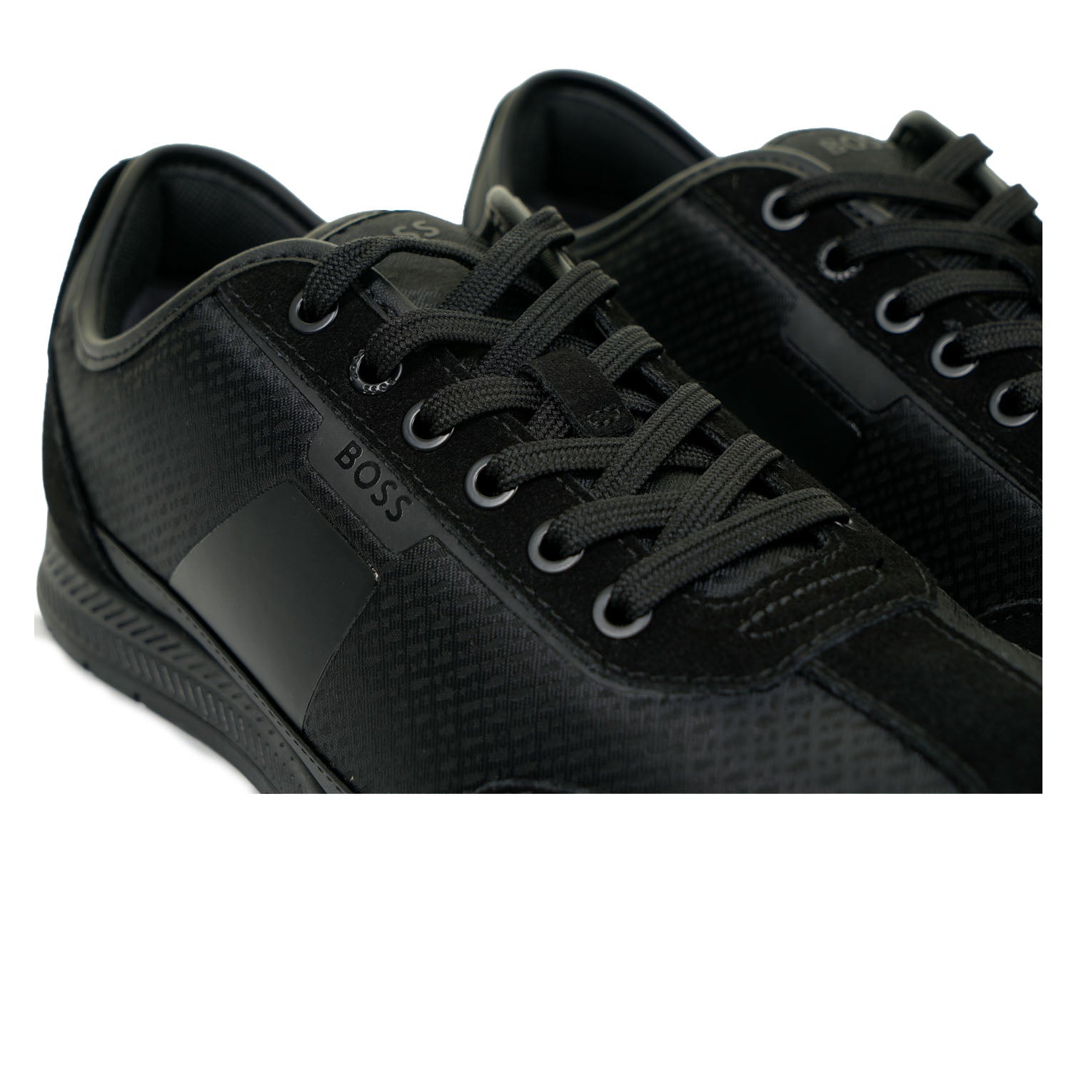 Boss Nitan Logo Low Trainers Black