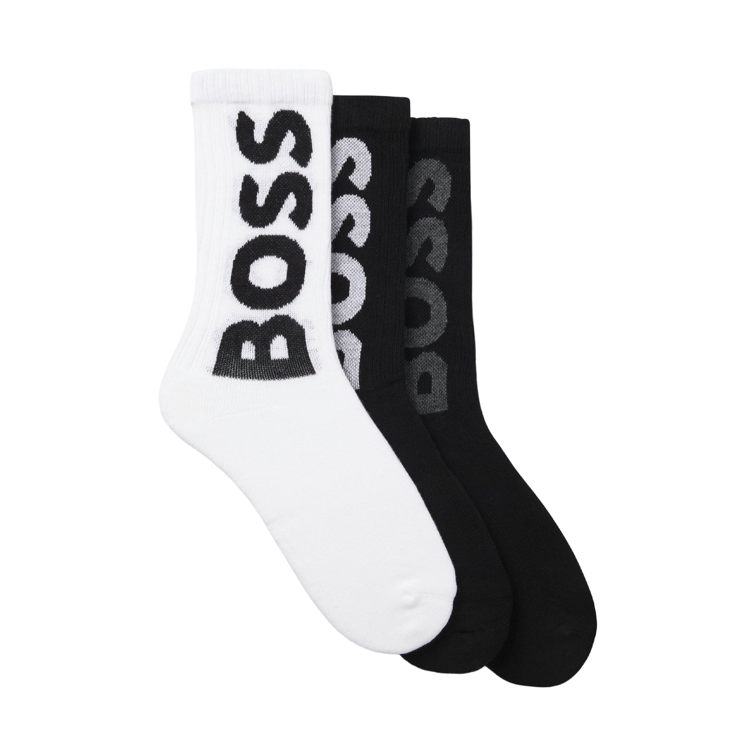 3 Pack QS Rib Logo 960 Black White