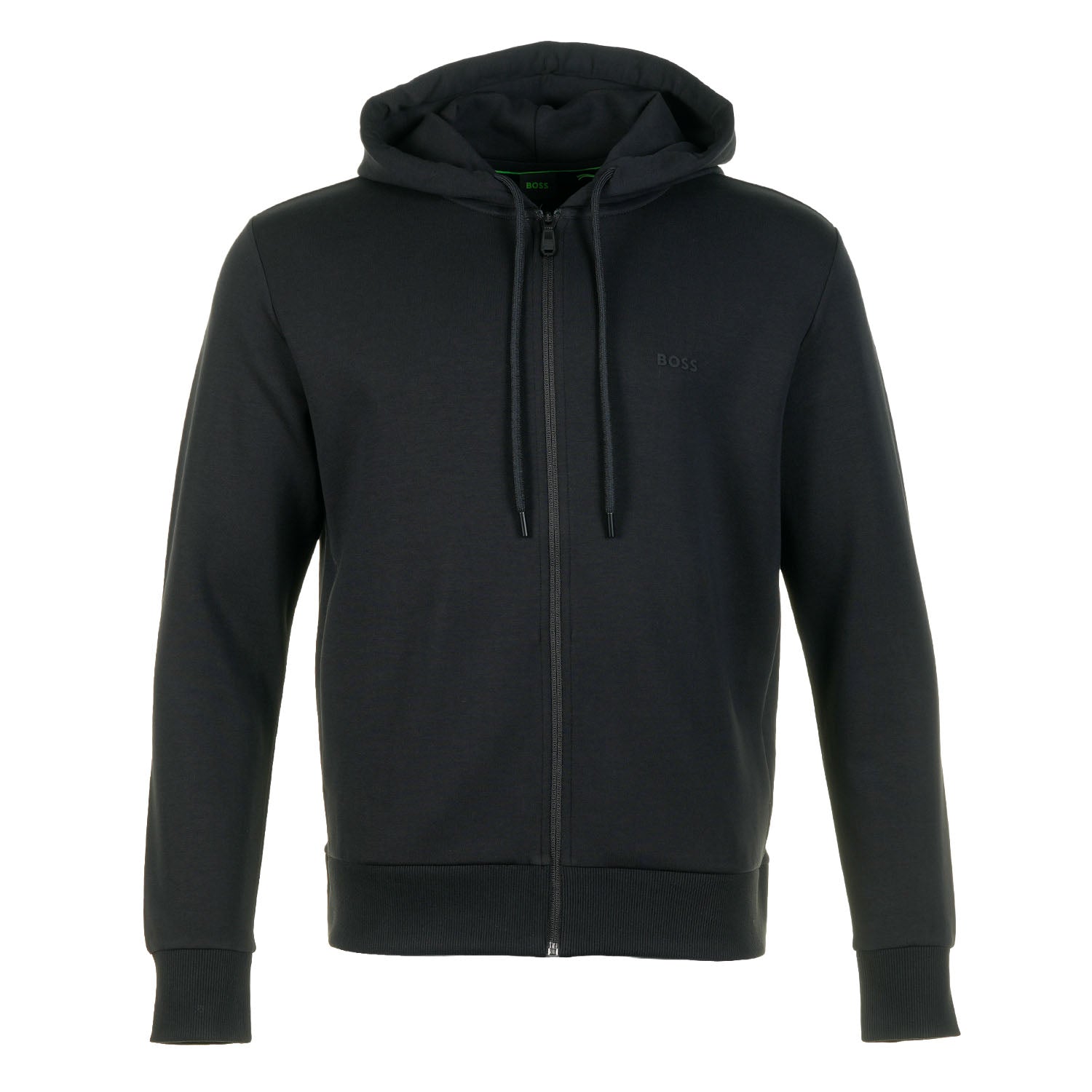 Saggy Full Zip Hoody Black