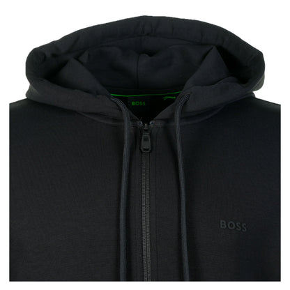 Saggy Full Zip Hoody Black
