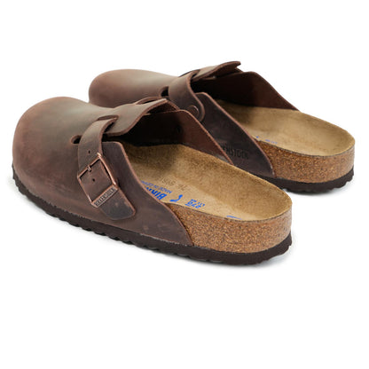 Boston BS Clogs Narrow Fit Oiled Leather Habana