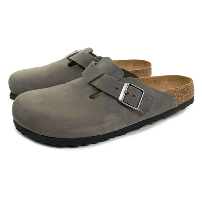 Boston BS Clogs Narrow Fit Iron Oiled Leather